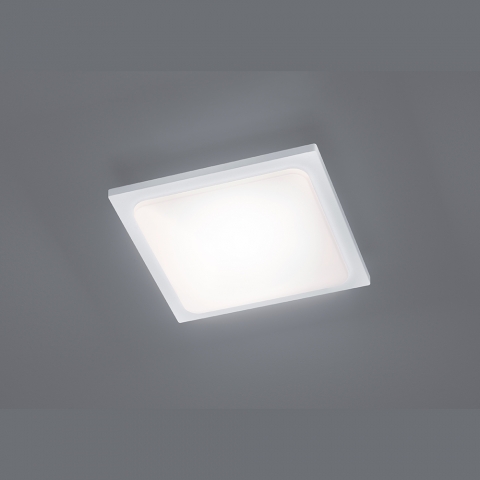 LED Aussen Deckenleuchte, Weiss, 25 x 25 cm, 1750 Lumen, Outdoorleuchte, Balkon Deckenleuchte, Terrassenbeleuchtung, Verandabeleuchtung, Eingangsleuchte, Hausflurbeleuchtung