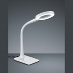 Lampe loupe LED, 4x, blanc, variateur tactile, lampe de table, hauteur 30 cm, lampe de bureau, lampe de bricolage, lampe de chevet