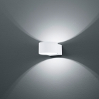 LED Wandleuchte, Weiß, OSRAM, Licht nach oben und unten, 10 cm x 6 cm, Wartezimmerleuchte, Praxis Wandleuchte, Restaurantwandleuchte, Caféwandbeleuchtung, Flurbeleuchtung, Treppenhausbeleuchtung, Hotellampe, Schlafzimmerleuchte, Bettleuchte, Innenraumbeleuchtung, Wohnraumbeleuchtung, IP20