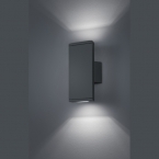 Applique murale extérieure à LED, 600 lumens, noire, IP54, façade de maison, éclairage d'entrée, 3000 Kelvin, applique murale extérieure pour balcon, applique murale pour terrasse, éclairage de véranda, éclairage d'entrée, éclairage d'entrée de porte, lampe de façade, éclairage extérieur