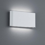 Applique murale d'extérieur à LED, rectangulaire, éclairage up and down, 17 cm x 9 cm, éclairage de façade, éclairage de porte, éclairage de chemin, éclairage mural de balcon, lampe murale de terrasse, éclairage de véranda, éclairage d'extérieur