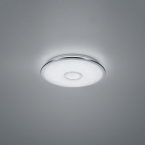 Dimmbare LED-Deckenlampe mit Fernbedienung, Nachtlicht und Kristalloptik 42 cm Durchmesser