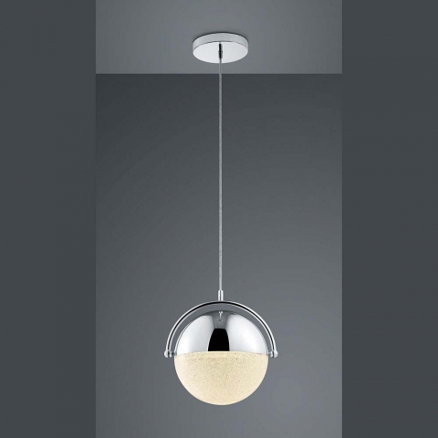 LED-Pendellampe mit verstellbaren und kugelförmigen Leuchtenkopf 150 cm Höhe