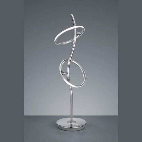 LED-Tischleuchte mit 60 cm Höhe und Touch-Funktion mit zwei drehbaren Ringen