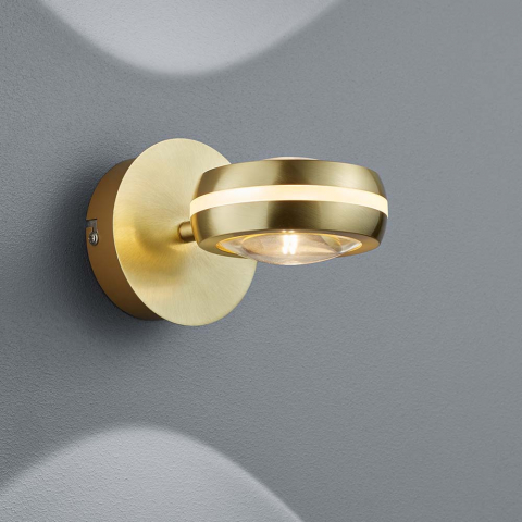 Applique murale LED, laiton, up and down, switch-dimmer, spot pour salle d'attente, spot pour hôtel, éclairage de cabinet, spot pour restaurant, applique murale pour salon, éclairage domestique, éclairage intérieur, IP20