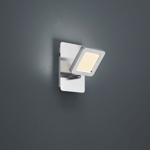 Dimmbarer LED-Spot mit quadratischem Leuchtenkopf für die Wand