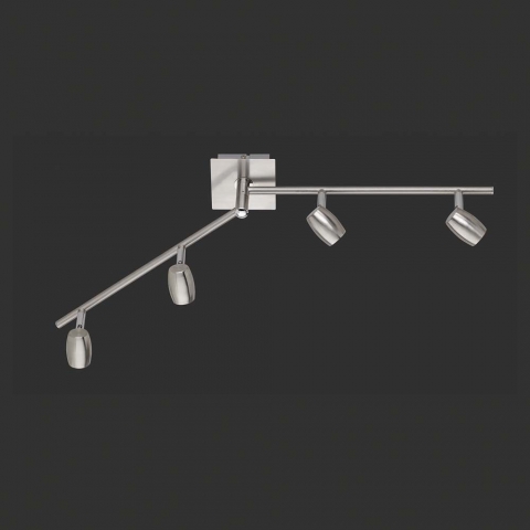 4er Strahler, Deckenleuchte, Schwenkbare Leuchtarme, 80 cm Länge, Wartezimmerleuchte, Praxislampe, Hoteldeckenstrahler, Restaurantdeckenspots, Wohnzimmerlampe, Schlafzimmerdeckenstrahler, Innenraumbeleuchtung, Wohnraumbeleuchtung, IP20