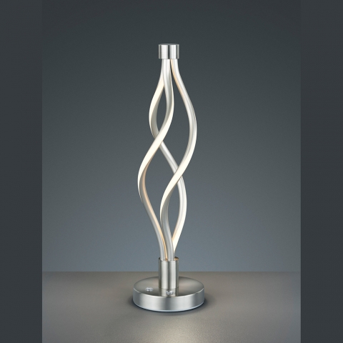 LED Tischleuchte, Kordel-Look, Touch-Dimmer, 57 cm Höhe, Bettleuchte, Nachttischleuchte, Sideboardbeleuchtung, Kommodenleuchte, Dekoleuchte, Schlafzimmertischleuchte, Innenraumbeleuchtung, Wohnraumbeleuchtung, IP20