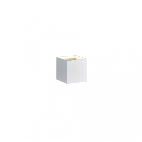 LED Wandleuchte, Weiss, Strahlt oben und unten, 10 x 10 x 10 cm, OSRAM-Technik, Treppenhausbeleuchtung, Wartezimmerbeleuchtung, Hotelbeleuchtung, Praxis Wandbeleuchtung, Dielenlicht, Wohnungsflurbeleuchtung