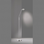 Lampadaire LED, chrome, variateur tactile, lampe de lecture, hauteur 150 cm, éclairage du salon, lumière de la chambre, design hôtelier, filigrane, changement de couleur, technologie CCT