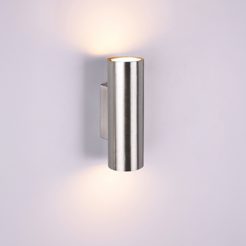 Wandleuchte, Rund, Strahlt Licht nach oben und unten, 18 cm Höhe, Zylinderform, Treppenhausbeleuchtung, Restaurant Wandleuchte, Hotel Wandbeleuchtung, Schlafzimmer Wandleuchte, Bettleuchte, Flurleuchte, Dielenlicht, Innenraumbeleuchtung, Wohnraumbeleuchtung, IP20