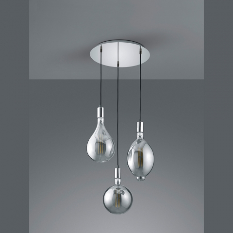 LED-Pendellampe rund mit einer Höhe von 140 cm