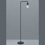 Stehleuchte, Schwarz, Filigran, Fußschalter, 149 cm Höhe, Wohnzimmerleuchte, Schlafzimmerlampe, Leseleuchte, Hotel Stehleuchte, Innenraumbeleuchtung, Wohnraumbeleuchtung, IP20