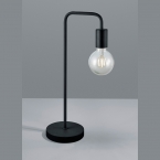 Tischleuchte, Gebogener Hals, 51 cm höhe, Schwarz, Filigranes Design, Innenraumleuchte, Schlafzimmerleuchte, Wohnraumleuchte, Bettleuchte, Nachttischleuchte, Wohnraumbeleuchtung, Hotel Tischleuchte