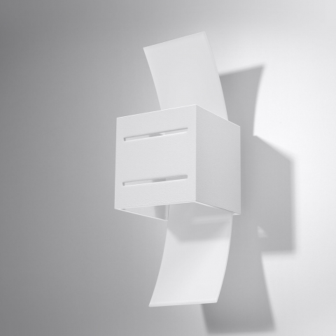 Wandleuchte, Up-Down-Beleuchtung, Weiss, 30 cm x 10 cm, Wartezimmerleuchte, Praxisleuchte, Cafébeleuchtung, Hotelwandstrahler, Treppenhausbeleuchtung, Wohnzimmerleuchte, Bettleuchte, Nachttischleuchte, Innenraumbeleuchte, Wohnraumbeleuchtung, IP20
