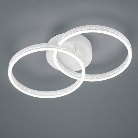 Weiße Moderne LED-Deckenlampe mit Switch-Dimmer und 49 cm Länge