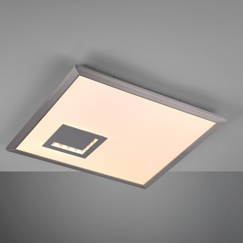 Designer LED-Deckenleuchte mit zwei quadratischen Strahlern und 45 cm Breite