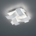 LED Deckenleuchte, Weiß, Wellig, Indirektes Licht, 35 cm x 35 cm, Praxisleuchte, Wartezimmerlampe, Wohnzimmerlicht, Flurbeleuchtung, Schlafzimmerleuchte, Innenraumbeleuchtung, Wohnraumbeleuchtung, IP20