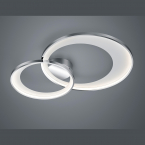 Dimmbare LED-Deckenlampe mit 2 LED-Ringen mit 85 cm Gesamtlänge 
