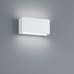 LED Außen Wandleuchte, Weiß, OSRAM-Technik, IP65, 14 cm x 5 cm, Fassadenleuchte, Hotelaußenleuchte, Restaurantaußenwandlampe, Eingangsleuchte, Türeingangsbeleuchtung, Hoflampe, Hausfassadenleuchte, Balkonwandlampe, Terrassenwandleuchte, Verandabeleuchtung, Outdoorleuchte
