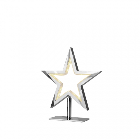 Lampe de table LED en forme d'étoile d'une hauteur de 20 cm