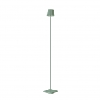 LED Aussen Stehleuchte, Grün, Dimmer, Akku, 120 cm Höhe, Gartentischleuchte, Balkonstehleuchte, Verandastehleuchte, Terrassenbeleuchtung, Campingleuchte, Mobile Leuchte, Akkubeleuchtung