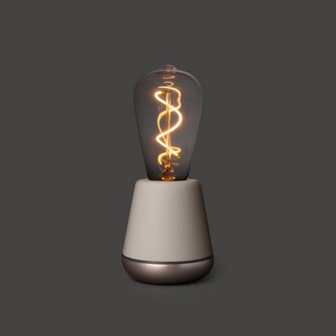 Tischbeleuchtung Dimmbare LED-Tischleuchte in Weiß Silber, Akkubetrieben, 20 cm Höhe