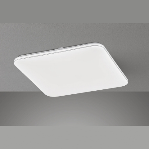 LED Deckenleuchte, Quadratisch, Weiß, Dimmer, 5700 Lumen, 49 cm x 49 cm, Küchenbeleuchtung, Schlafzimmerbeleuchtung, Cafébeleuchtung, Restaurantbeleuchtung, Flurbeleuchtung
