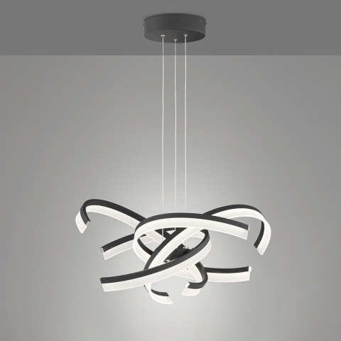 LED Pendelleuchte, Tastdimmer, Farbwechsler, 65 cm Ø, 3400 Lumen, Cafébeleuchtung, Hotelpendelleuchte, Restauranthängeleuchte, Wohnzimmerlampe, Hotelhängeleuchte, Praxislampe, Wartezimmerpendelleuchte, Innenraumbeleuchtung, Wohnraumbeleuchtung, IP20