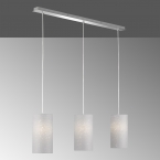 Pendelleuchte, dekorativ, Lichteffekt, Grau, 3 Strahler, 110 cm x 16 cm, Esszimmerbeleuchtung, Küchentischlampe, Wartezimmerleuchte, Praxishängeleuchte, Flurlampe, Innenraumbeleuchtung, Wohnraumbeleuchtung, IP20