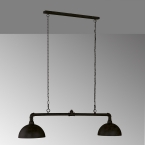 Pendelleuchte, Industrial-Look, Schwarz, Gold, 2 Strahler, 87 cm x 25 cm, Barbeleuchtung, Cafébeleuchtung, Thekenleuchte, Innenraumbeleuchtung, Wohnraumleuchte, IP20