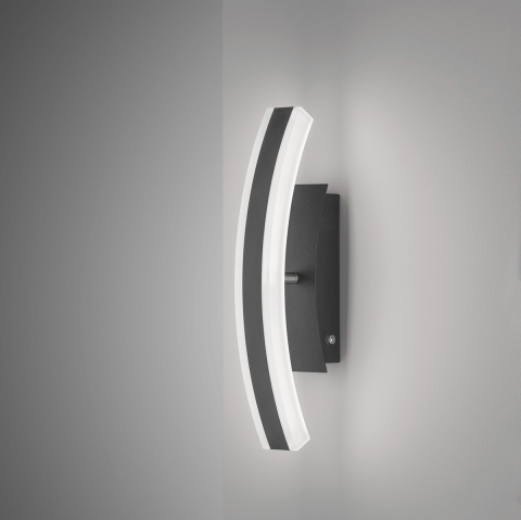 LED Wandleuchte, Kontrast, Schwarz, Weiß, Touch-Dimmer, 37 cm x 7 cm, Flurbeleuchtung, Salonleuchte, Hotel Wandbeleuchtung, Restaurant Wandleuchte, Hotelleuchte, Esszimmer Wandbeleuchtung, Innenraumleuchte, Wohnraumbeleuchtung