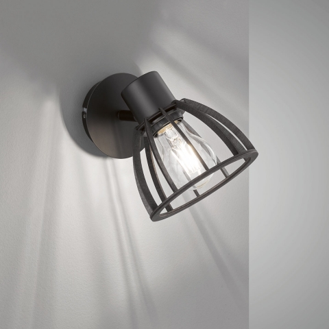 Wohnzimmer Moderne Wandleuchte, Lichteffekt, Schwarz, Schalter, 18 cm x 14 cm