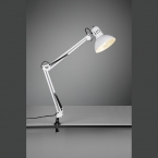 Schreibtischbeleuchtung Klassische Klemmleuchte, Weiss, Schalter, 73 cm Höhe, Tischleuchte, Bürotischleuchte, Arbeitsplatzbeleuchtung, Bettbeleuchtung, leseleuchte