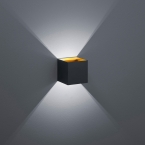 LED-Wandleuchte, Kubus, strahlt nach oben & unten, 10 x 10 x 10 cm 223310132