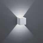 LED Wandleuchte, Aluminiumfarbig, Würfelform, 10 x cm 10 cm x 10 cm, Treppenhausbeleuchtung, Cafébeleuchtung, Hotelleuchte, Restaurantwandlampe, Schlafzimmerbeleuchtung, Bettleuchte, Flurwandlampe, Esszimmerwandlampe, Innenraumbeleuchtung, Wohnraumbeleuchtung, IP20