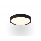 Deckenleuchte, Rund, Schwarz, Weiß, 1600 Lumen, IP44, 33 cm Ø, Spritzwassergeschützt, Terrassen Deckenlicht, Treppenhausbeleuchtung, Dusch Deckenbeleuchtung, Küchenbeleuchtung