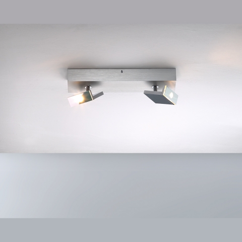 Smart Home BOPP LED-Deckenlampe mit 2 verstellbaren Spots und 32 cm Länge