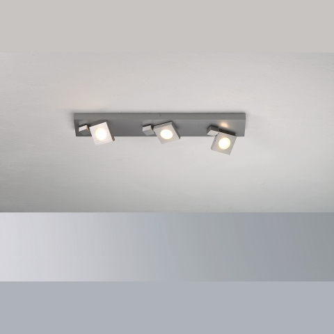 Smart Home LED-Deckenlampe anthrazit von BOPP mit 3 Spots und 54 cm Breite
