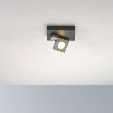 BOPP LED-Deckenstrahler mit 1 verstellbarem Spot und 14 cm Breite