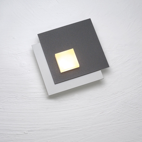 Smart Home LED-Deckenstrahler in Weiss und Anthrazit mit 15 cm Breite