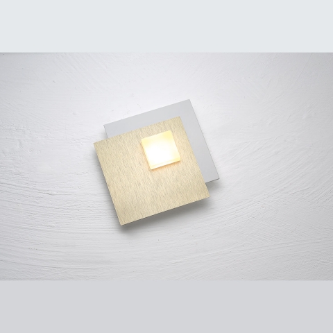 Smart Home LED-Deckenlampe von BOPP hellgold und weiss mit 15 cm Breite