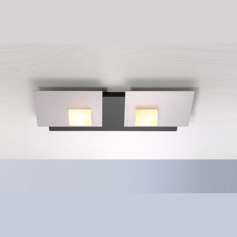 Smart Home LED-Deckenstrahler von BOPP schwarz mit 2 Spots und 30 cm Breite