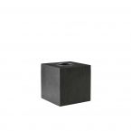 Quadratische Tischleuchte aus Aluminium in Schwarz 8 cm x 8 cm