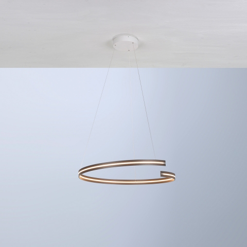 Smarte LED Hängeleuchte, Anthrazit, 70 cm Ø, 5824 Lumen, Esszimmer Pendelleuchte, Küchen Hängeleuchte, Büro Pendellampe, Wohnraumbeleuchtung, Schlafzimmerleuchte