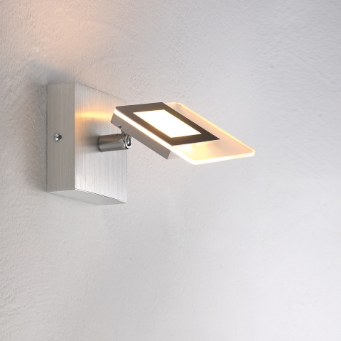BOPP LED-Wandspot futuristisch in nachhaltiger Produktion mit 8 cm Höhe