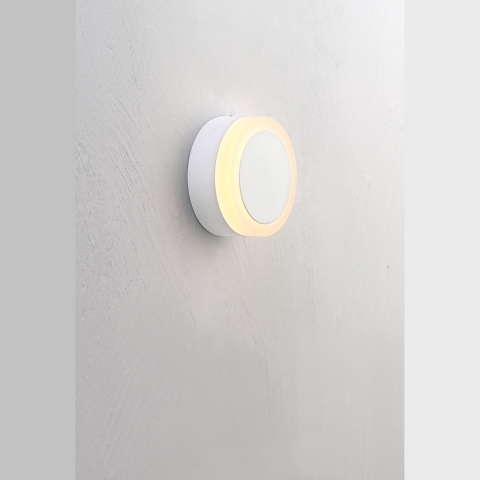 BOPP LED-Wand-/Deckenstrahler rund in Weiss mit 9 cm Durchmesser