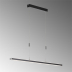 LED Pendelleuchte, Schwarz, Dimmer, Höhenverstellbar, 150 cm x 7 cm, Esszimmer Hängeleuchte, Büro Pendelleuchte, Tresenbeleuchtung, Thekenlicht, Rezeptionsleuchte, Wartezimmerbeleuchtung, Praxisleuchte, Wohnraumbeleuchtung