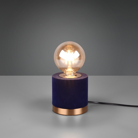 Tischleuchte, Bettleuchte, Zylinderform, Schnurschalter, 11 cm Höhe, Nachttischleuchte, Sideboardbeleuchtung, Kommodenbeleuchtung, Schlafzimmertischlampe, Regalleuchte, Innenraumbeleuchtung, Hoteltischlampe, Wohnraumbeleuchtung, IP20