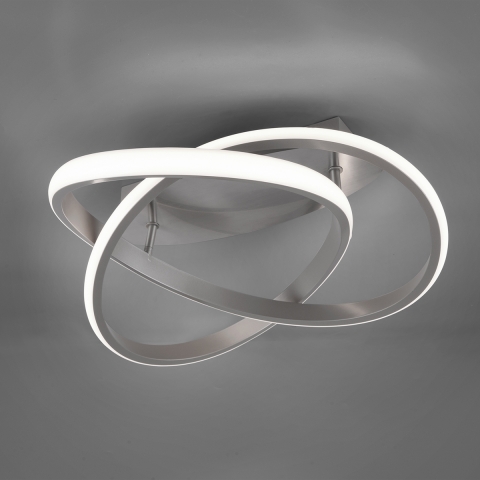 Deckenleuchte, 2 LED Ringe, Dimmbar, 45 cm Ø, 2400 Lumen